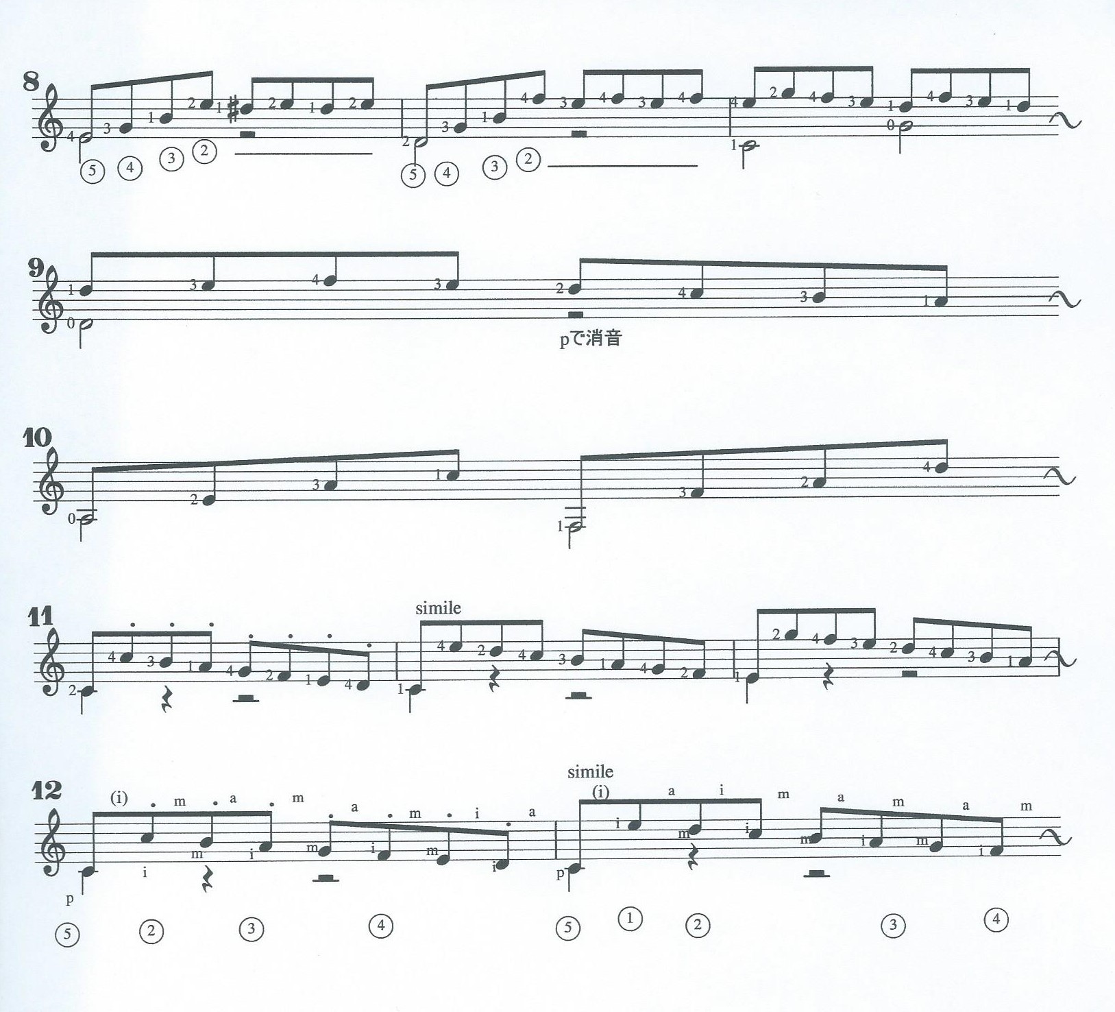 カルカッシop 60 No 1 クラシックギター スタッカート 灯台守夫の音楽研究所